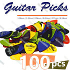 100pcs Guitar Picks Acoustic Electric Plectrums Celluloid Assorted Colors