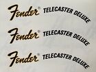 Fender Telecaster Deluxe Waterslide Headstock Decal (3 pcs)
