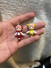 Sony Devil Dice Little Devils Vintage Keychains Charms Red Yellow 2x