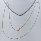 21k Solid Yellow Gold Necklace Thin chain 18 Inches  - Women Kids