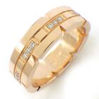 Cartier Ring Tank Francaise Tire Square 24 Point Diamond 750RG #55 US7.25