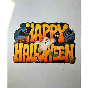 Vintage Happy Halloween Die Cut Decoration 1982 Hallmark