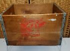 Vintage Meadowbrook Farms Wooden Crate With Cow Bronx N.Y.