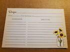 Recipe Cards Double Sided Sunflowers in Jar Theme 4x6 inch (Pack of 50)