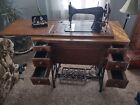 Victorian Antique Parlor quarter Oak & Iron Franklin Sewing Machine Beautiful