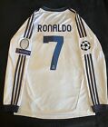 Cristiano Ronaldo #7 Medium Home Long Sleeve Soccer Jersey Size Retro M