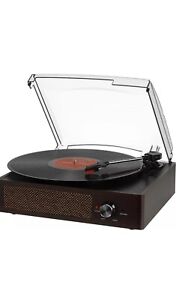 New ListingVinyl Record Player Turntable with Built-in Bluetooth Receiver & 2 Speakers