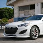 For 13-16 Hyundai Genesis Coupe Painted White KS-Style Front Bumper Splitter Lip