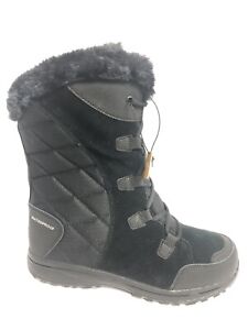 Columbia Women’s Ice Maiden II, Black Waterproof Winter Boots, Size 9M