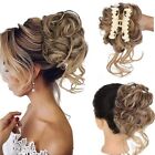 Women New Messy Curly Claw Clip In Hair Extension Chignon Donut Roller Hairpiece