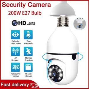 Wireless Security 360° 1080P IP E27 Light Bulb Camera Wi-Fi IR Night Smart Home