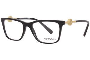 Versace VE3299B GB1 Eyeglasses Frame Women's Black Full Rim Pillow Shape 53mm