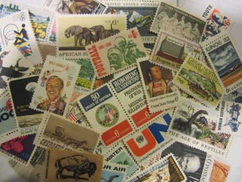 OLDER MINT USA Postage Stamp Lots, all different MNH 6 CENT COMMEMORATIVE UNUSED