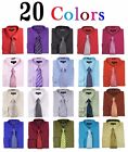 Men's Dress Shirts With Matching (Random design) Tie Set Cotton Blend Shirt  Set