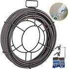 VEVOR Drain Cable Sewer Cable 100Ft 3/8In Drain Cleaning Cable Auger Snake Pipe