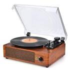 Vintage Record Player for Vinyl with Speakers Retro Turntable for Vinyl Recor...
