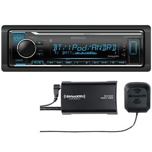 KENWOOD KMM-BT332U AM FM USB Bluetooth Car Stereo + SiriusXM Satellite Tuner