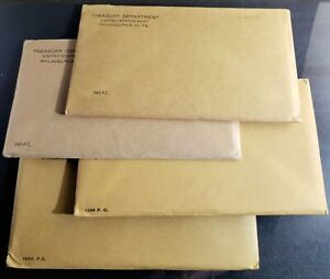 Sealed Envelopes US Proof Sets 1961 1962 1963 1964 Never Opened 90% Silver