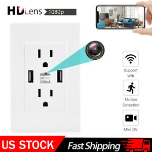 4K HD Wifi IP Security Camera in AC Wall GFCI Socket，Outlet Are Fully Functional