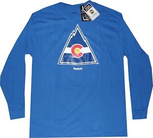 Colorado Rockies Reebok Throwback Logo Long Sleeve Shirt New tags