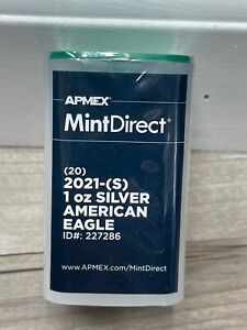 2021 S SILVER EAGLE EMERGENCY ROLL of 20 TYPE 1 - APMEX MINTDIRECT SEALED ROLL