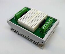 New DIN Rail Mount Signal Breakout w/ Breadboard and Jumpers 12 Screw Terminals