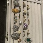 Estate Lot Of Vintage Gold And Silver Mixed Metals Ring Jewelry Scrap/Use Lot 3