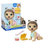 Baby Alive Lil Snacks Baby Doll Brown Hair Realistic Toy Eats Poop 8-inch