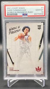 New Listing2021-22 Panini Court Kings Cade Cunningham Rookie Works In Progress Ruby PSA 10