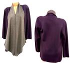 Chico's purple gray long sleeve women's open cardigan sweater 0, S