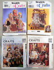 LOT 4 SIMPLICITY McCALL'S SEW PATTERNS STUFFED BUNNIES CLOTHES DOLLS EASTER CUT