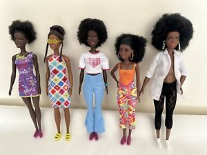 Barbie Dolls Fashionistas Huge Lots Dressed African American