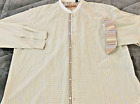 Robert Graham Band Collar Multi-Color Striped Long Sleeve Mens Shirt 2XLB