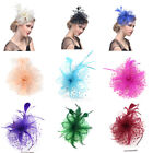 Wedding Fascinator Royal Feathers Small Mini Top Hat Flower Hair Ascot Race