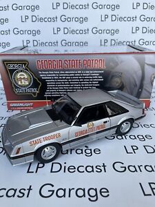 GREENLIGHT 1982 Ford Mustang SSP Georgia State Trooper Police Car 1:18 Diecast