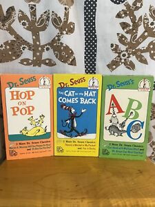 Dr. Seuss VHS Collection Lot Of 3, Cat in the Hat Comes Back, Hop On Pop, ABC