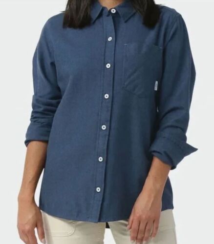 NWT Women's Stio Sz Medium Willow Midweight Flannel Shirt Color: Shadow Mountain
