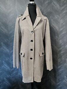 Solitaire SZ XL Women’s Houndstooth Faux Suede Trench Coat