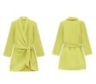 NWT Zara Wrap Dress / Blazer Dress Lime Green XL