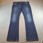 Diesel Zathan Jeans 34X34 (Fits 36X34) Regular Bootcut Wash 0801Z Blue Denim