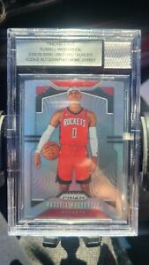 2019 PANINI PRIZM RUSSELL WESTBROOK 182 PRIZMS SILVER RC GAME USED JERSEY BGS A