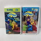 Lot of (2) PBS Kids Teletubbies Vintage VHS VCR Tape - Nursery Rhymes, Funny Day