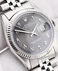 Rolex Datejust 1601 Grey Arabic Numeral Dial 36mm Watch Steel / 18K Gold