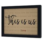 This Is Us Love Sign Wall Art Framed Picture Family Wedding Gift Decor 15.3x13.3