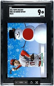 Shohei Ohtani SGC 9 2021 Topps Holiday WRC-SO Relic Angels POP 3