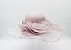 Fashionable Womens Hat Ultra Sheer Pale Pink Material Embellished