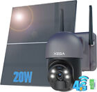 Xega 4G LTE Cellular Security Camera Outdoor with 20W Solar Panel & 64GB SD Card