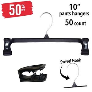Black Clothes Hangers with GRIP CLIPS-10