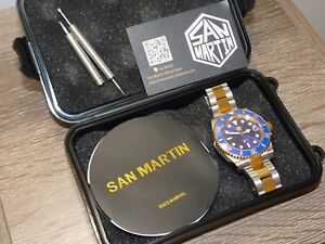 San Martin 40.5mm Diver Automatic Watch Blue Dial