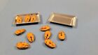 Dollhouse Miniature Food 10 Pieces of Loose Grilled Salmon Sliced 2 Pans